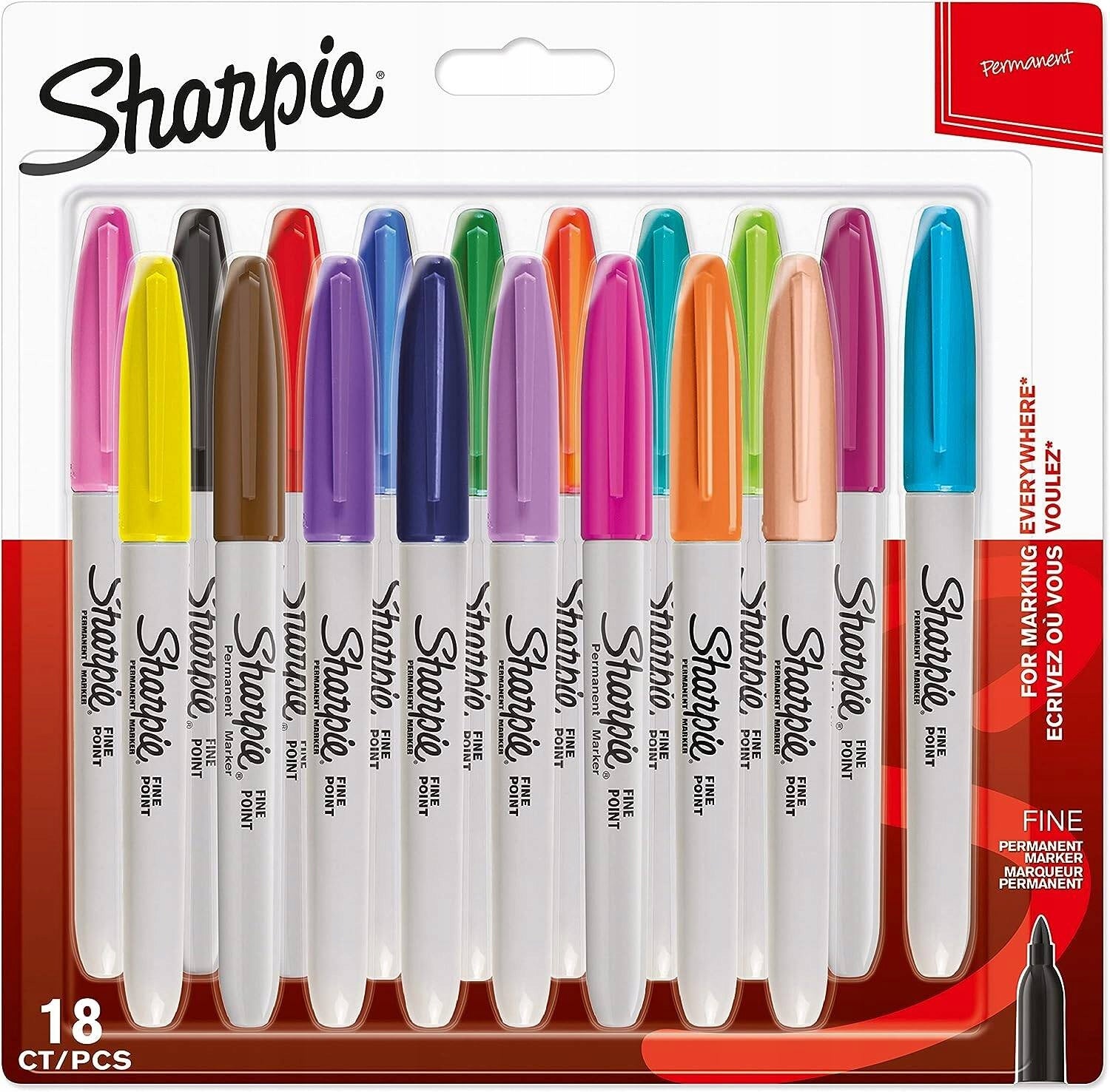 Marker permanentny Wodoodporny Sharpie 16 szt.