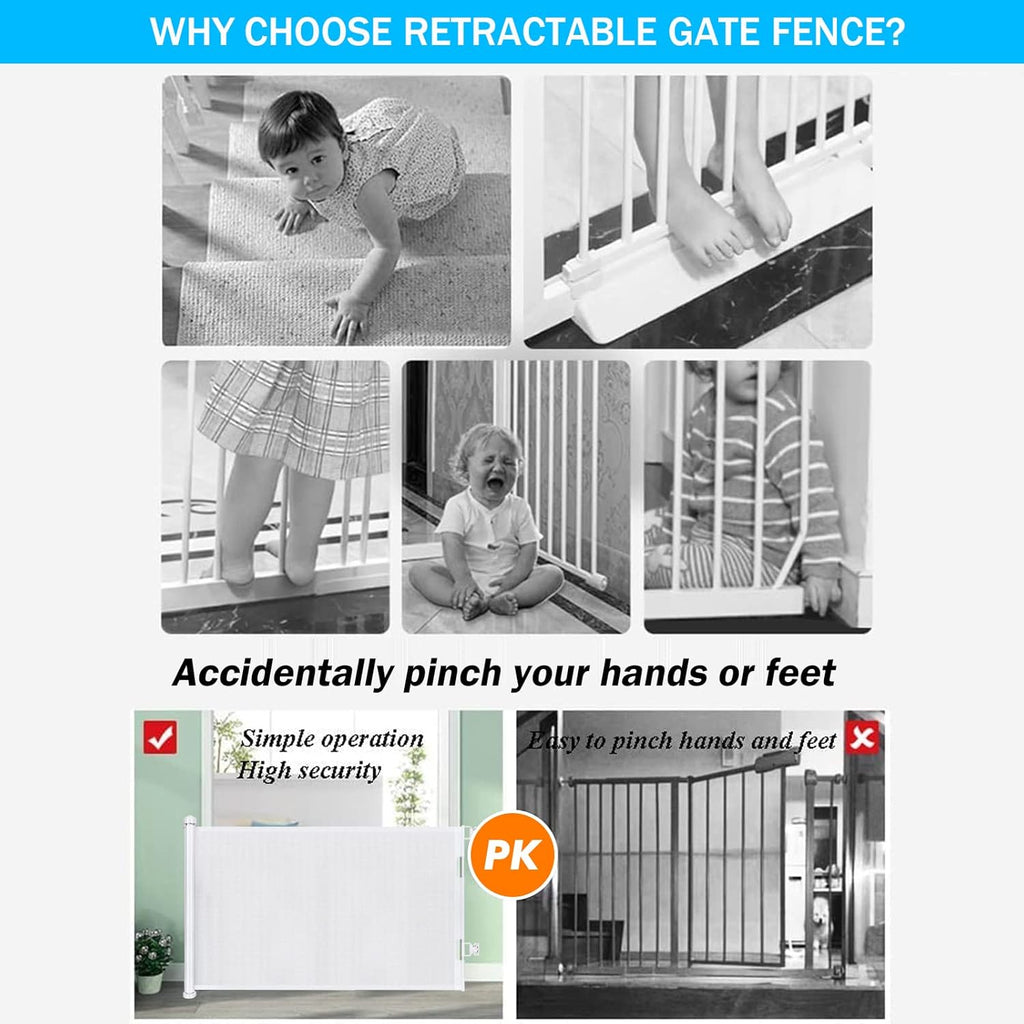 Barierka dziecięca Wodondog biała 0-150cm 83cm wysoka