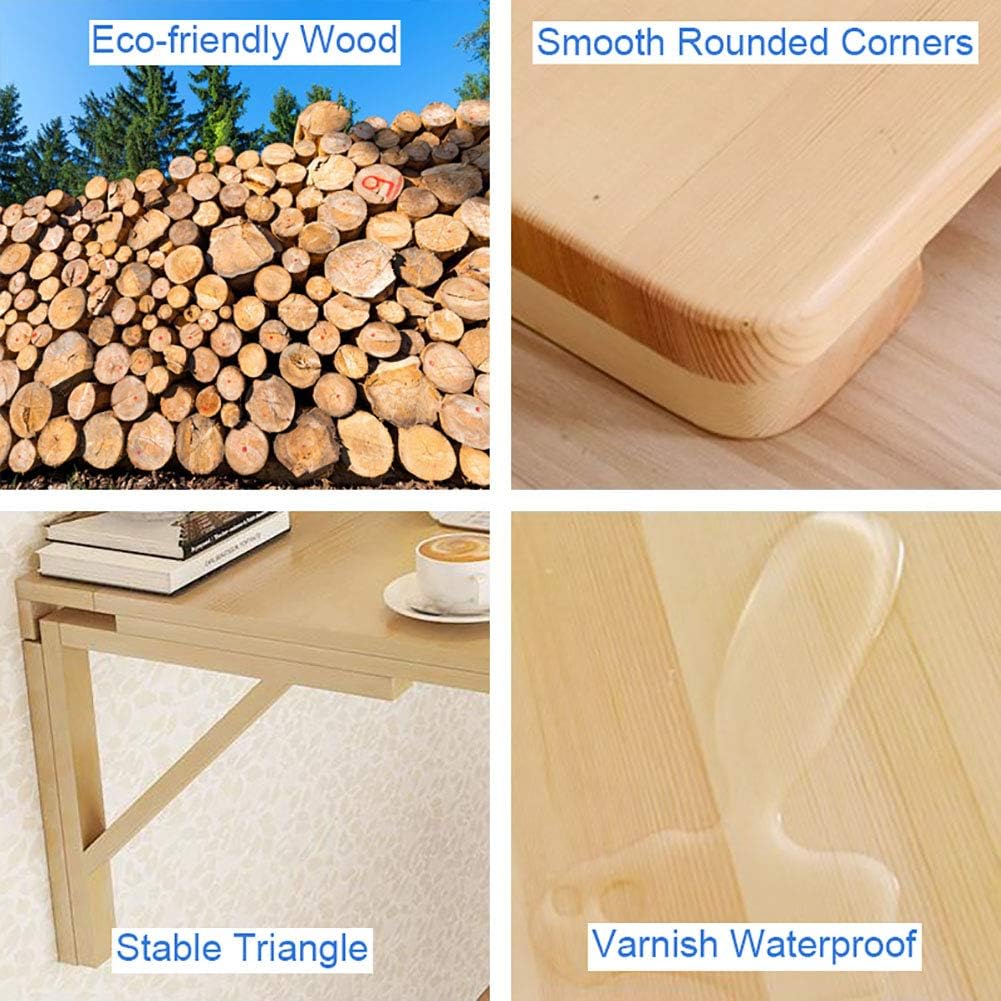 Składany stół ścienny MM MELISEN FOD01 biurko drewniane 80x60