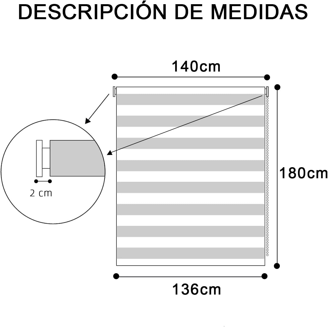Roleta dzień noc 140 x 180cm