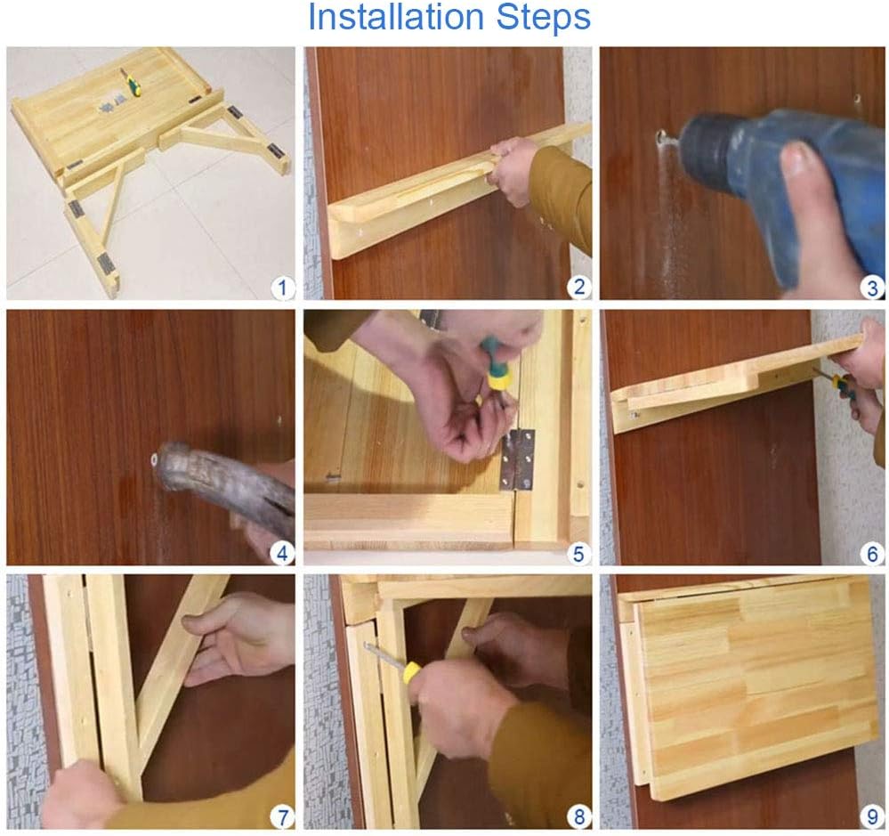 Składany stół ścienny MM MELISEN FOD01 biurko drewniane 80x60