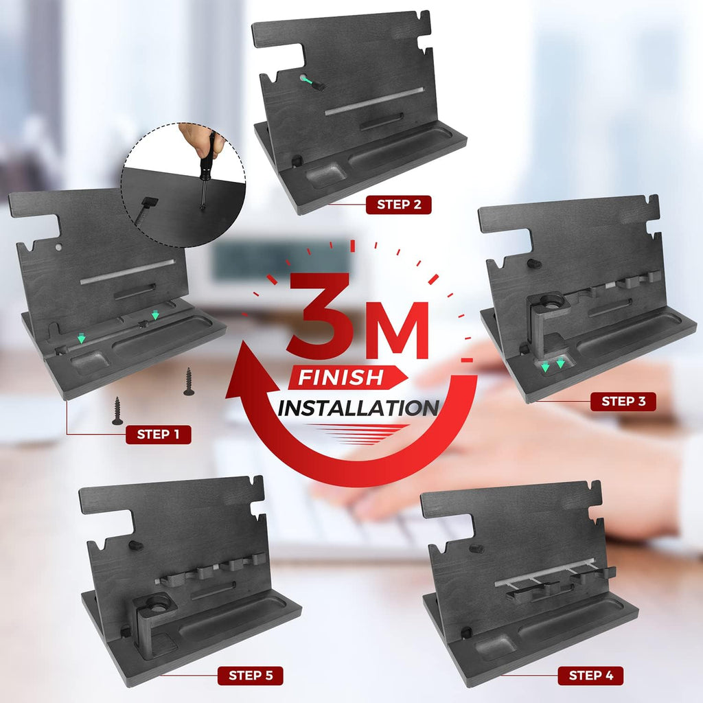 Drewniana stacja dokująca do telefonu lub zegarka kluczyki