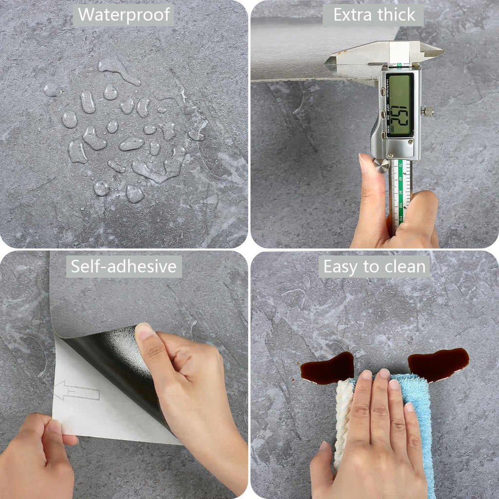 Płytki podłogowe VEELIKE SS19 PCV samoprzylepne beton 30x30 24szt