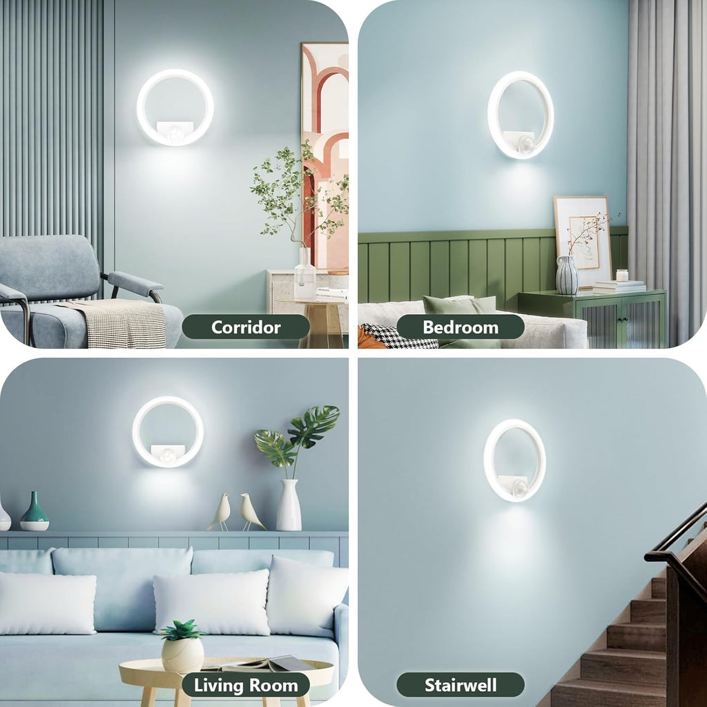 Kinkiet LED RUYI 1R 12W okrągła lampa ścienna 3 barwy biała