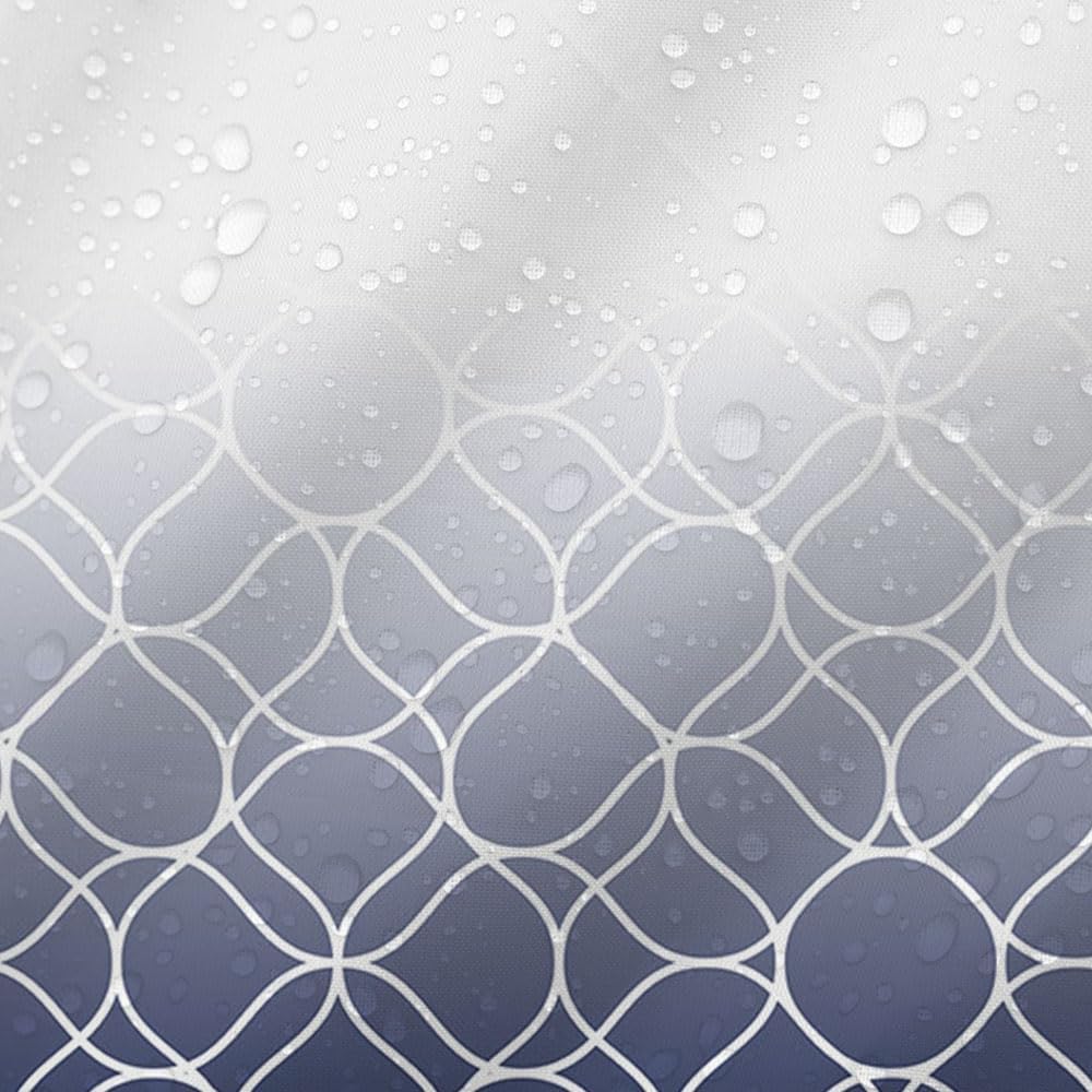 Zasłona prysznicowa 180x180 cm niebieska wodoodporna