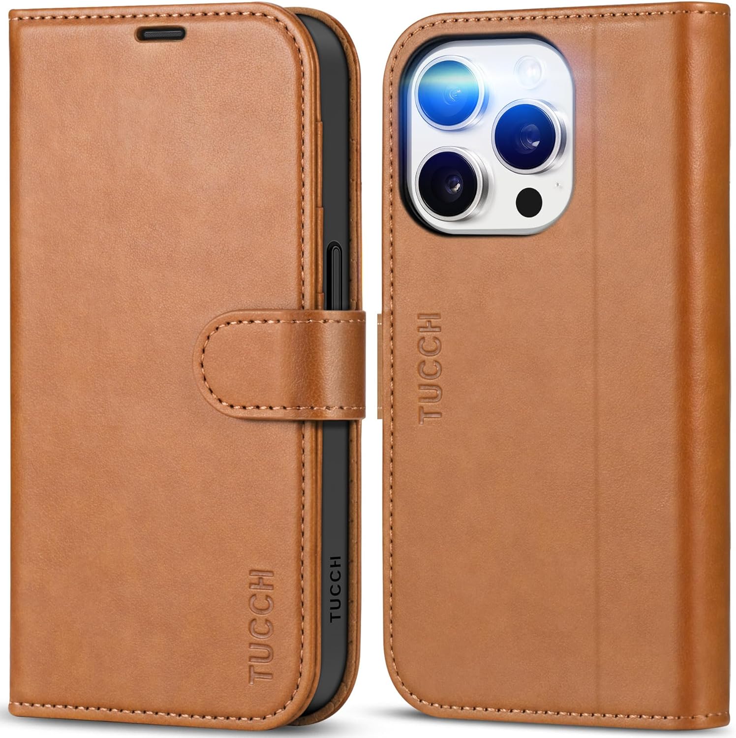 TUCCH Etui z Portfelem do iPhone 15 Pro