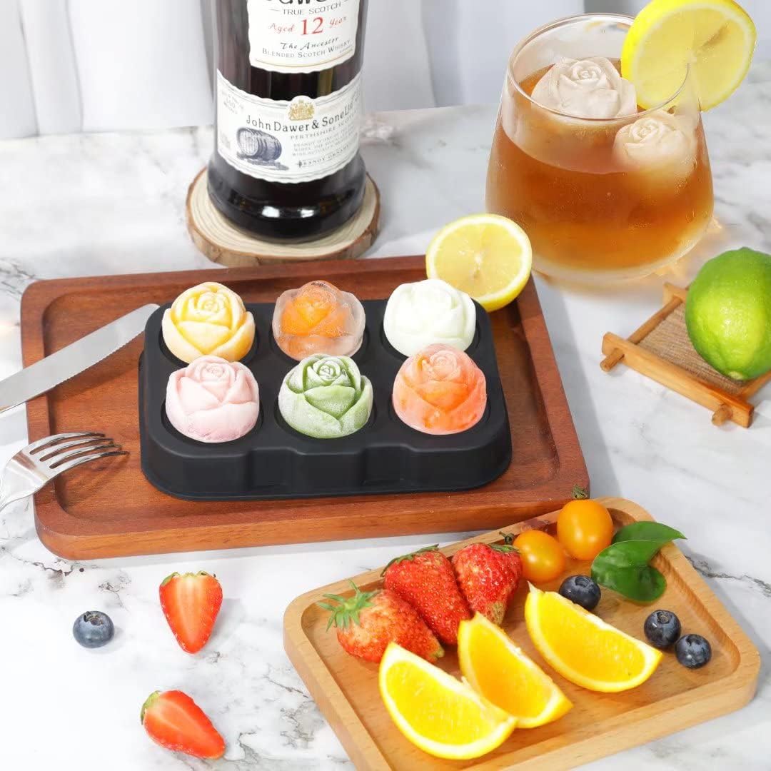 Forma silikonowa na lód z pokrywką 6 kostek BPA FREE