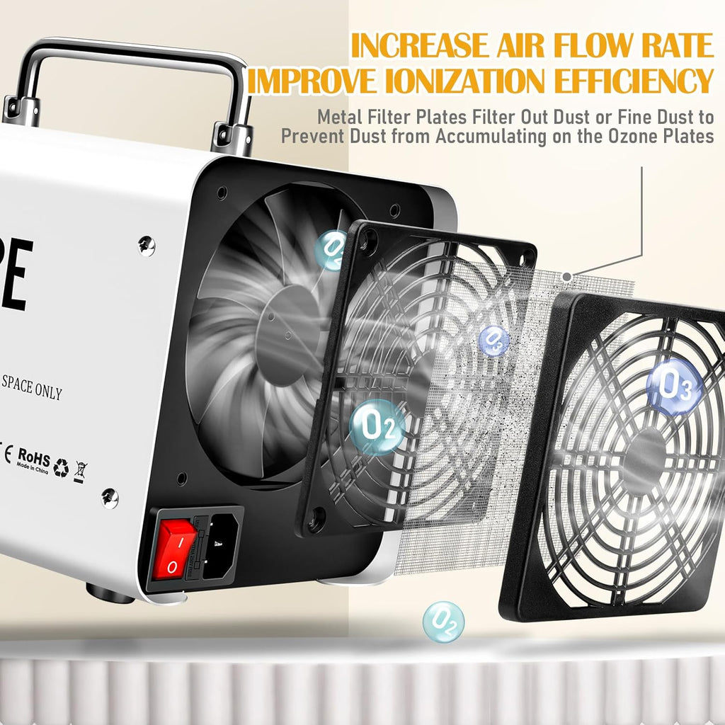 Generator ozonu 30 000 mg/h, do 300m2, timer 120 min