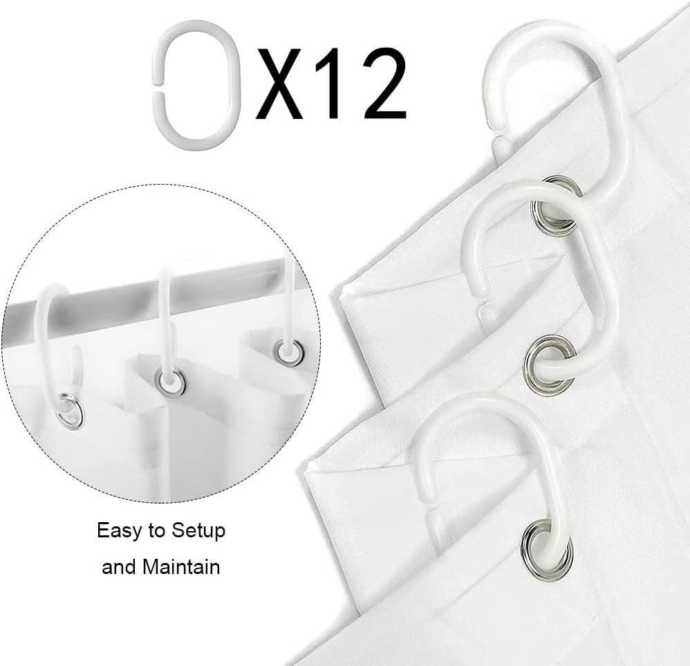 Zasłona prysznicowa 180x180 cm niebieska wodoodporna