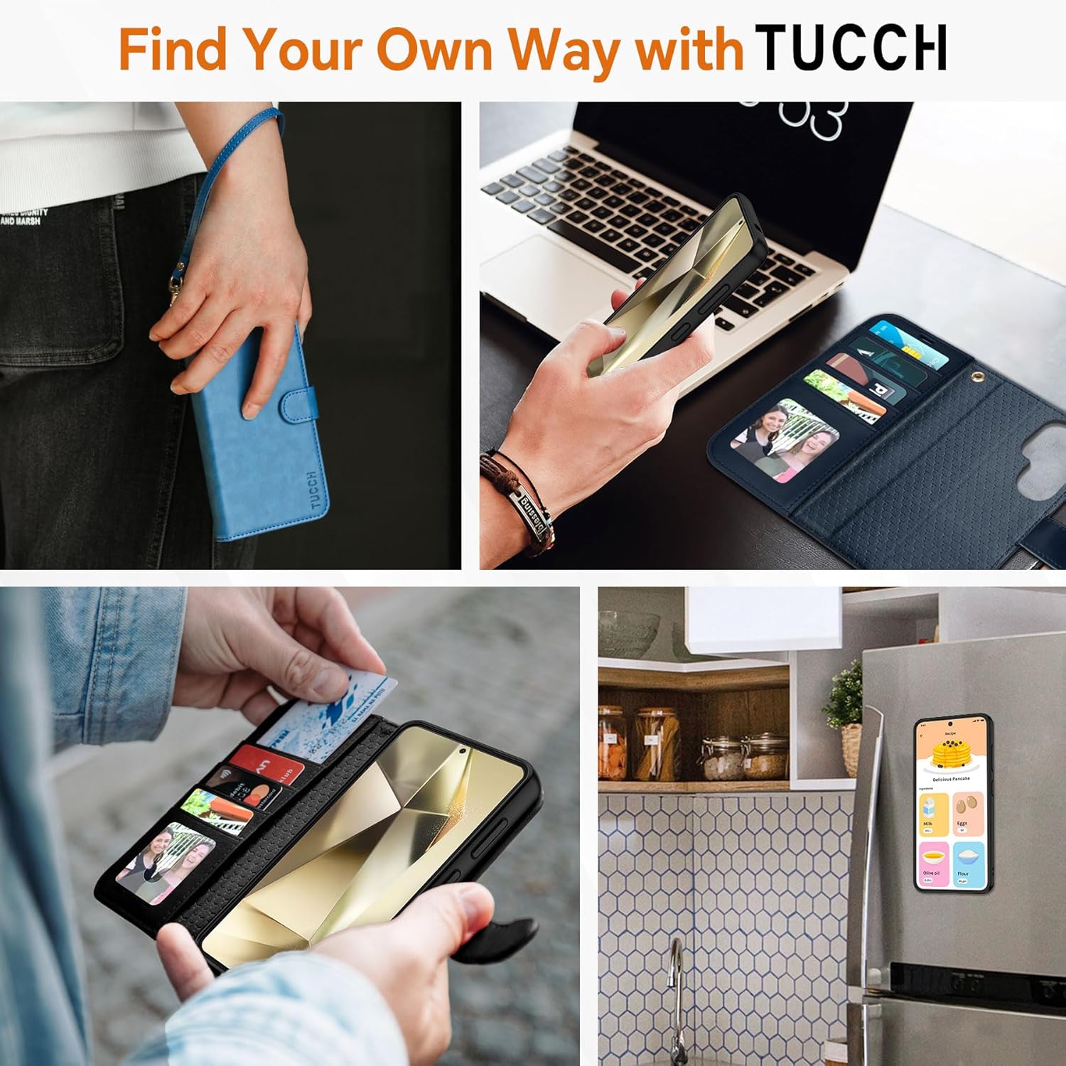 Etui Galaxy S25 Ultra RFID portfel 2w1 magnetyczne TUCCH