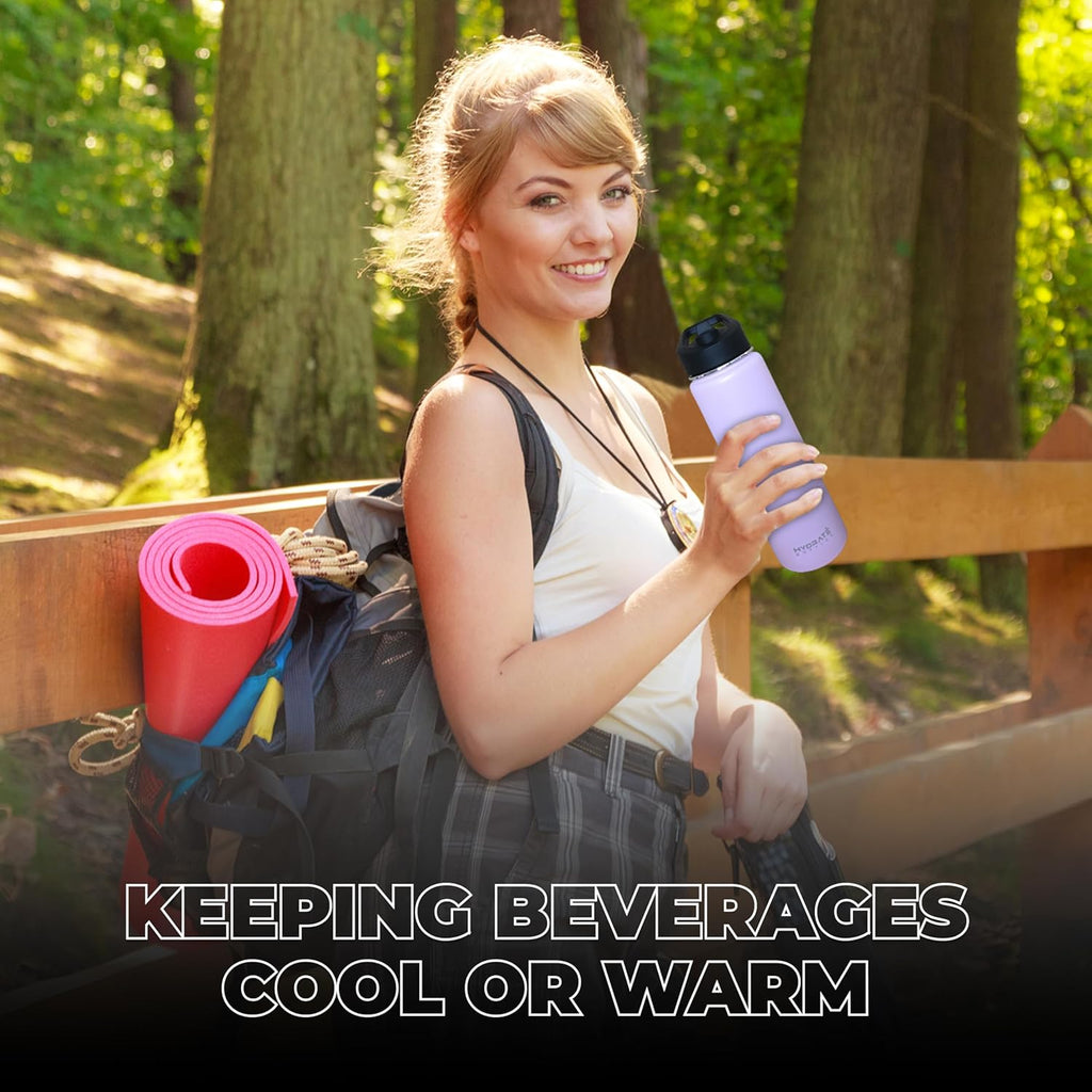 Bidon termiczny 700ml stalowy 2 nakrętki butelka na wodę zimne ciepłe