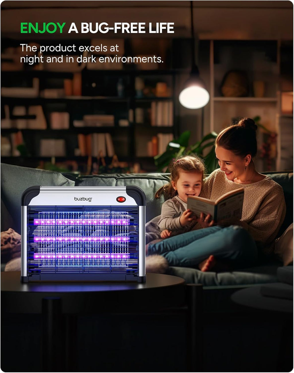 Lampa owadobójcza Buzbug MA-009 LED 3800V komary muchy 3 lampy