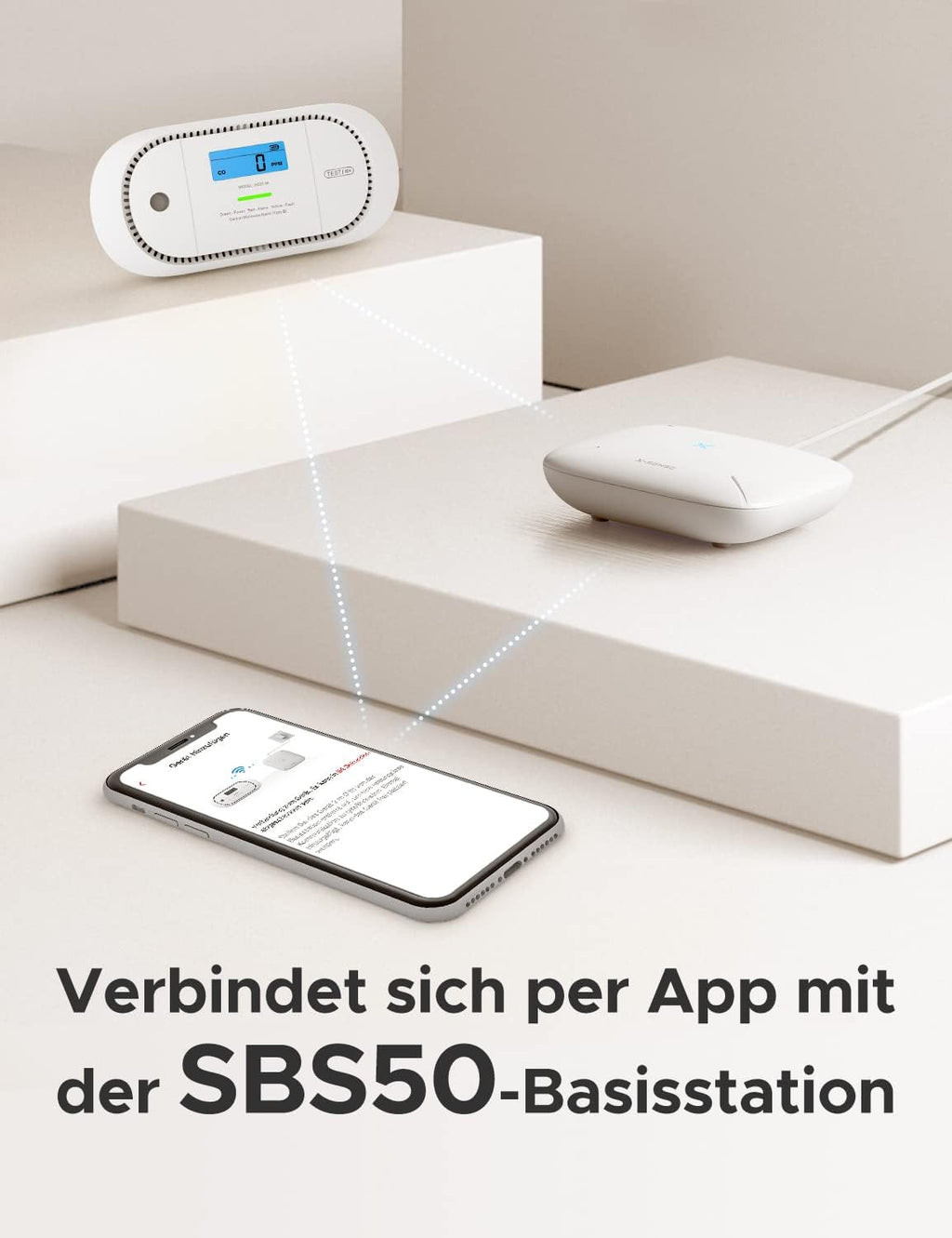 Czujnik X-Sense XC01-M alarm dźwiękowy, wyświetlacz