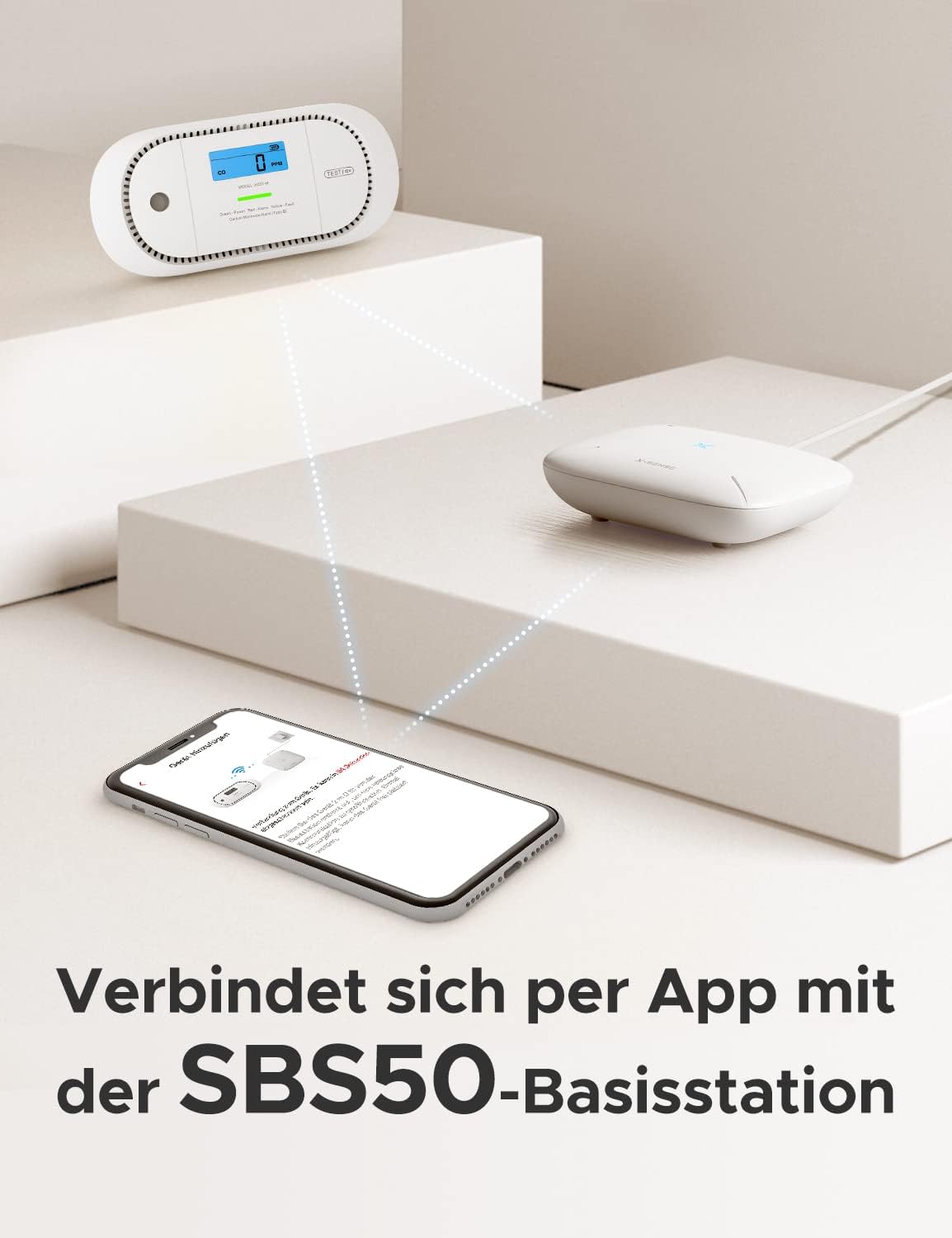 Czujnik X-Sense XC01-M alarm dźwiękowy, wyświetlacz