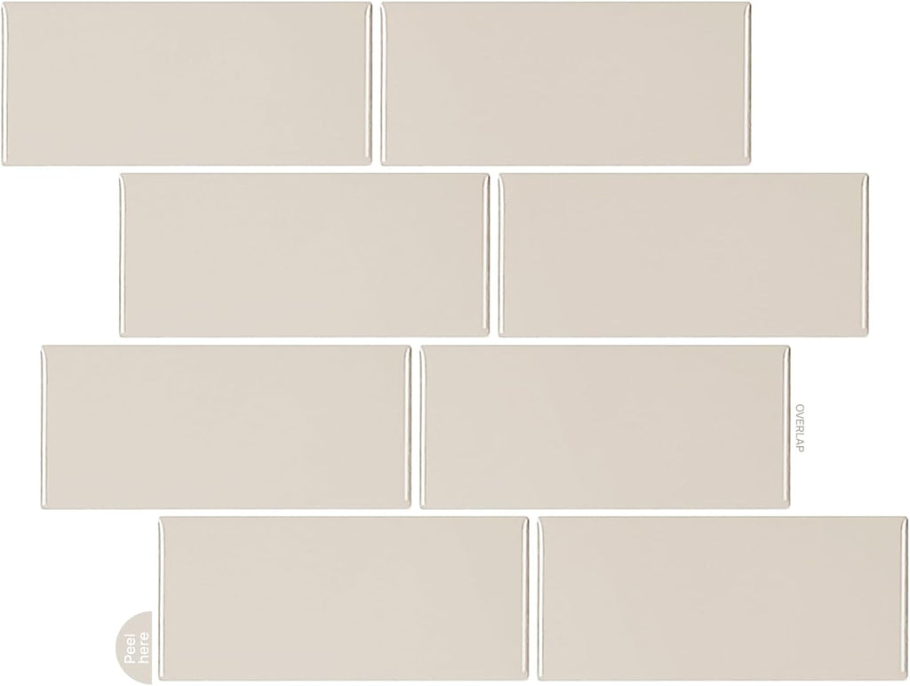 Płytki samoprzylepne 3D WoStick 10szt retro beżowe 29x21 kuchnia łazienka