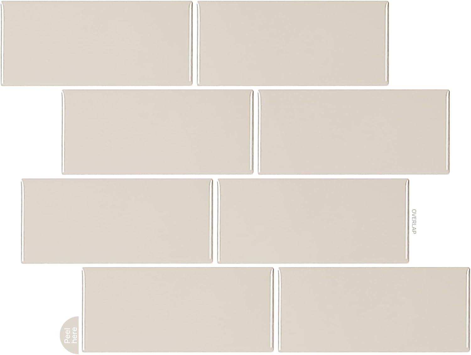 Płytki samoprzylepne 3D WoStick 10szt retro beżowe 29x21 kuchnia łazienka