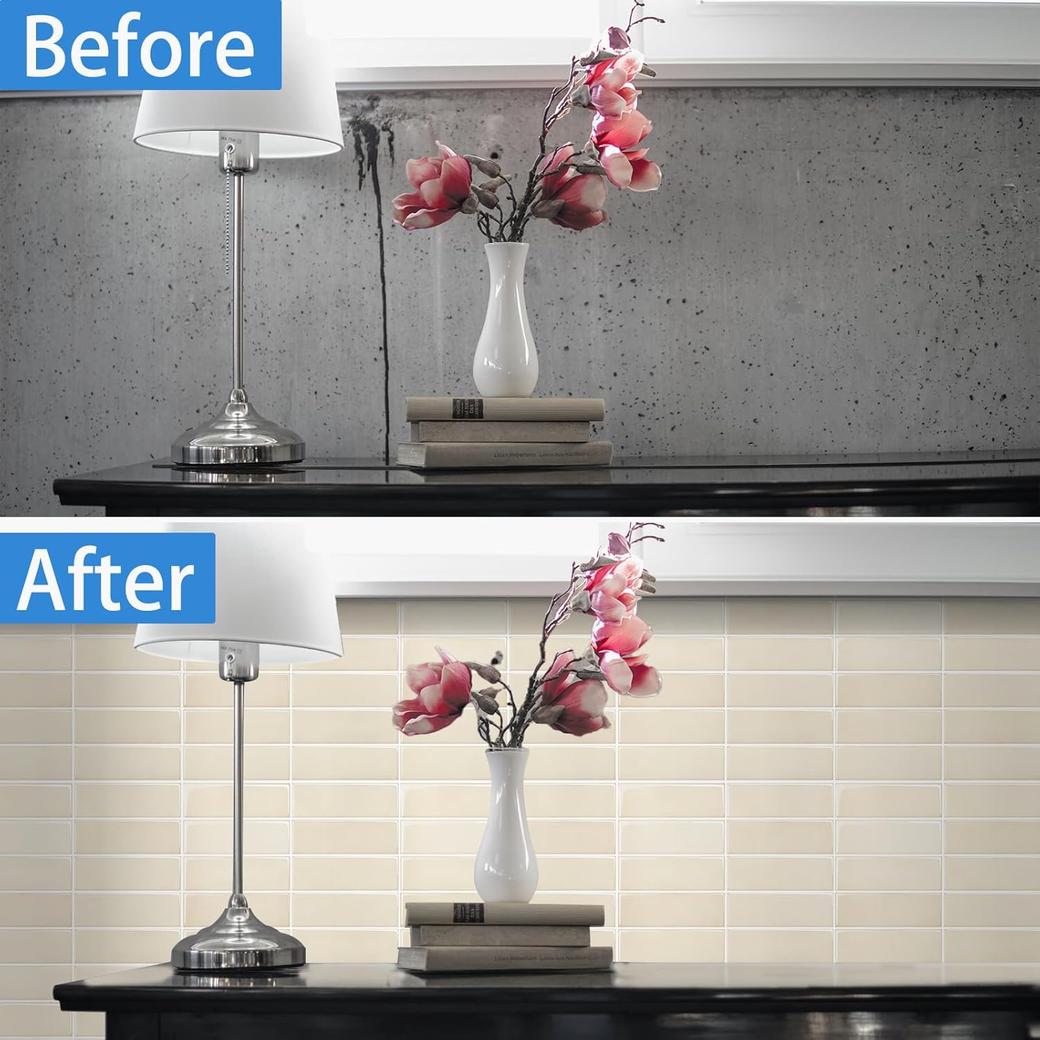 Naklejki 3D beżowe na płytki 10szt 30x30 cm kuchnia łazienka