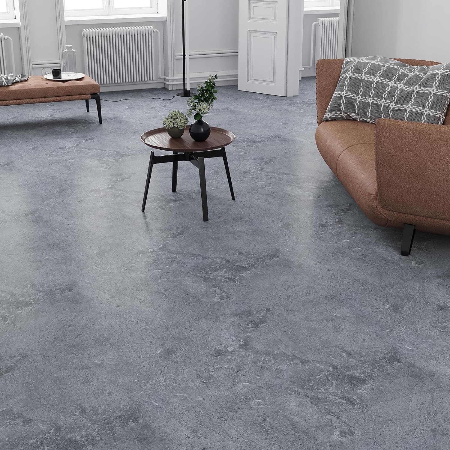 Płytki podłogowe VEELIKE SS19 PCV samoprzylepne beton 30x30 24szt