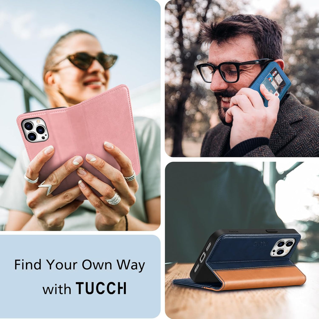 TUCCH Etui z Kieszenią na Karty do iPhone 15 Pro Max 5G