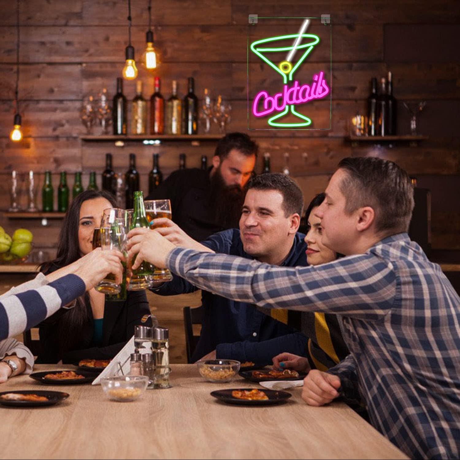 Neon Looklight Koktajlowy różowy zielony USB