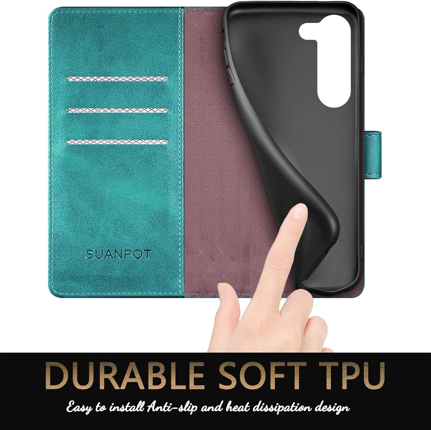 Etui Galaxy S23 Plus portfel skórzane klapka karty
