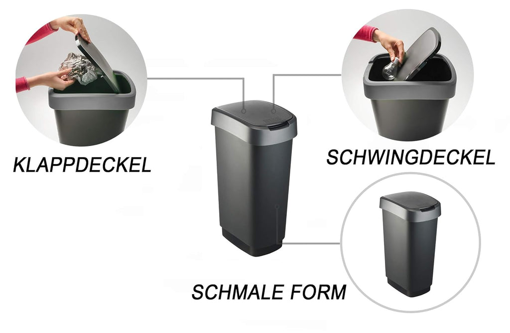 Rotho Twist Kosz na Śmieci, 50 l