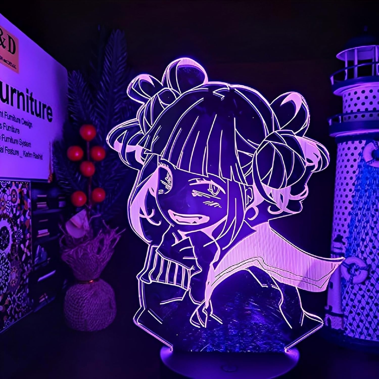 Lampka nocna LED 3D z pilotem, 16 kolorów