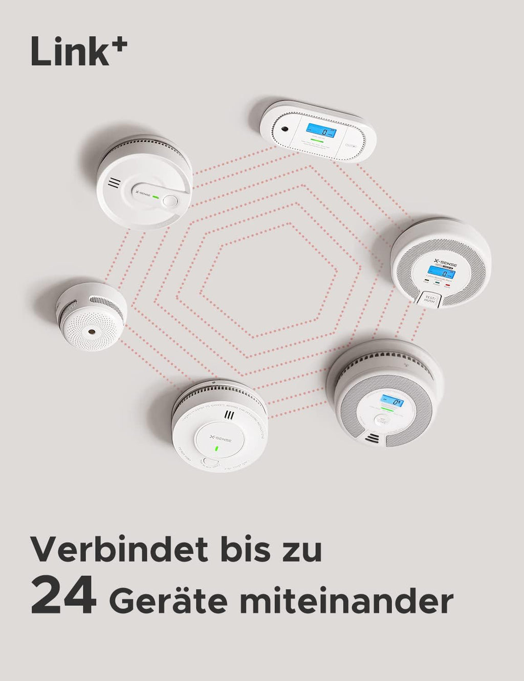 Czujnik X-Sense XC01-M alarm dźwiękowy, wyświetlacz