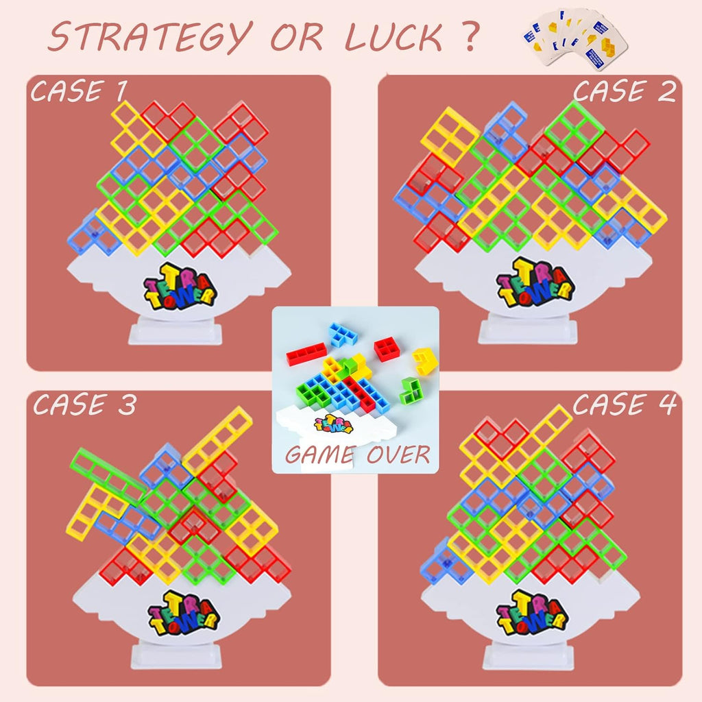 GRA EDUKACYJNA UKŁADANKA TETRA TOWER DLA DZIECI WIEŻA 3D TETRIS