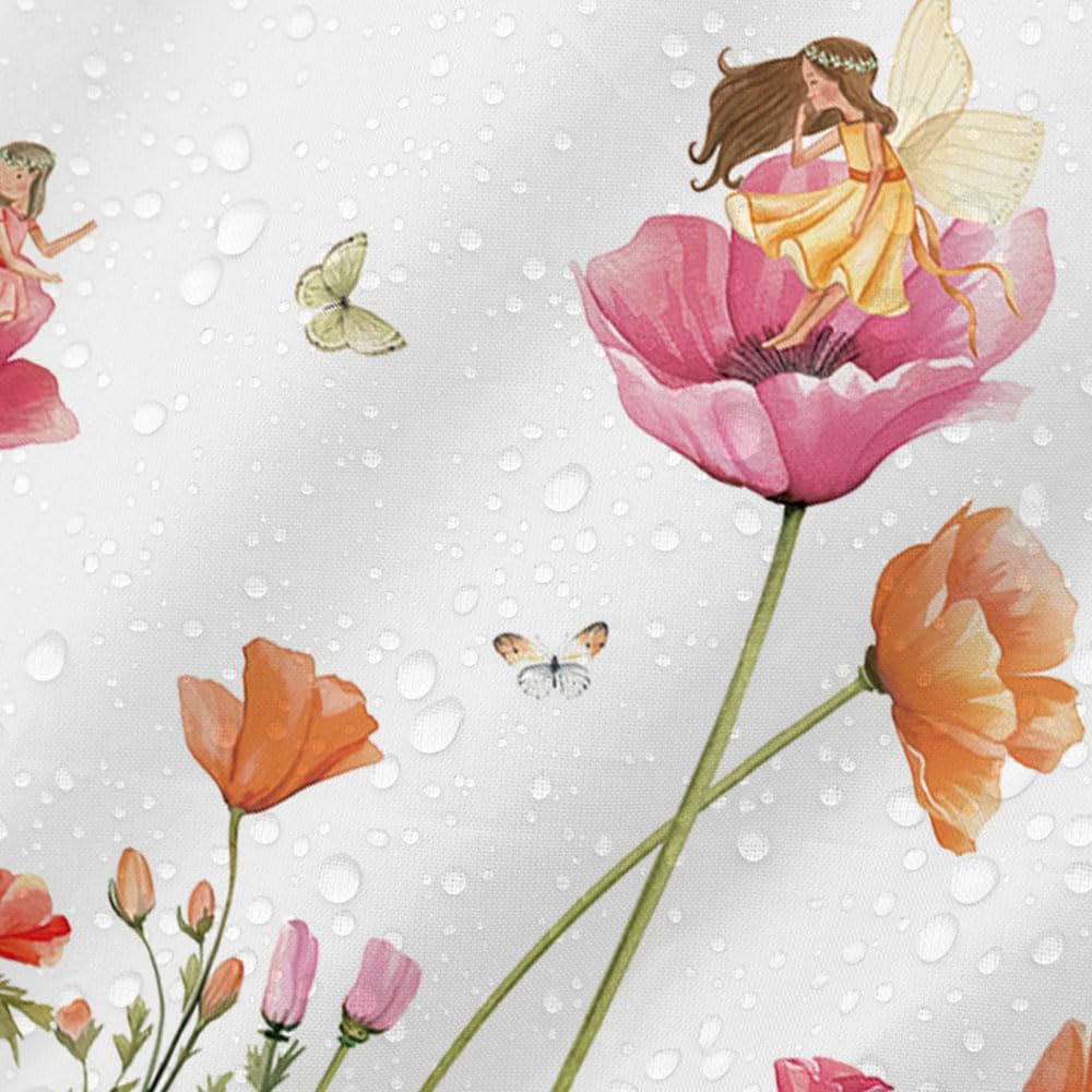 Zasłona prysznicowa 180x180 cm boho maki księżyc wróżka