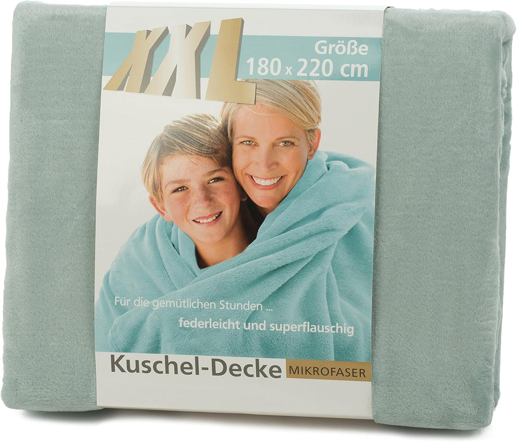 Koc Gözze Memphis 180x220 mikrofibra 300g/m² aqua 88769-55