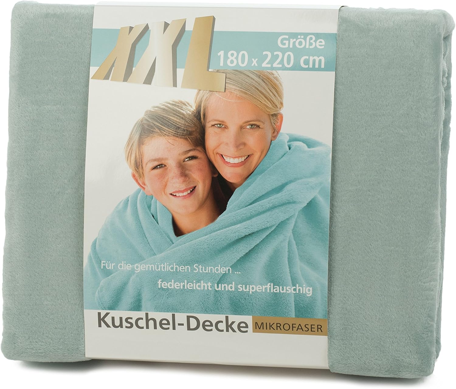 Koc Gözze Memphis 180x220 mikrofibra 300g/m² aqua 88769-55