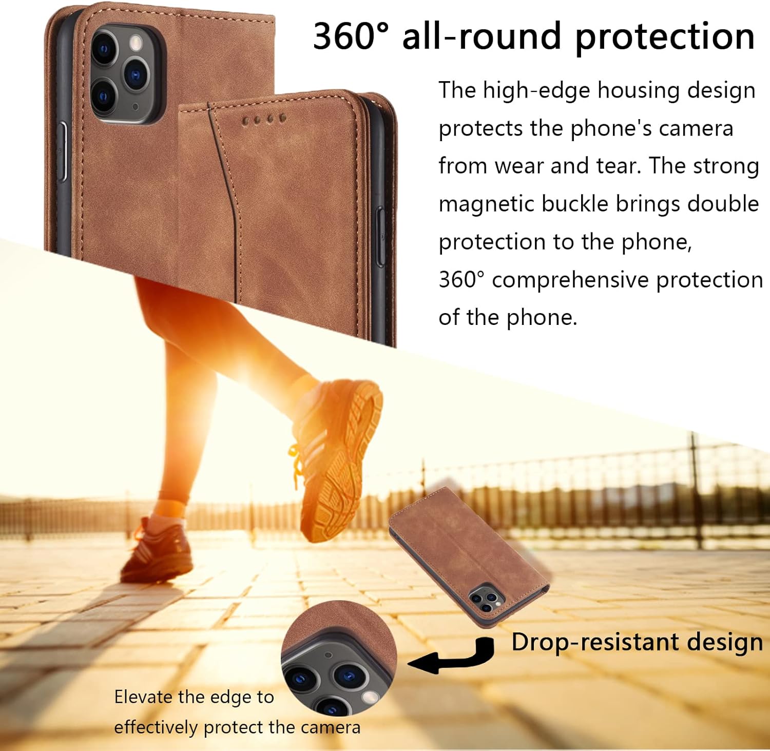 S. Dawezo Etui iPhone 13 Pro Max Skóra PU