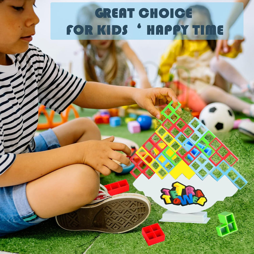 GRA EDUKACYJNA UKŁADANKA TETRA TOWER DLA DZIECI WIEŻA 3D TETRIS