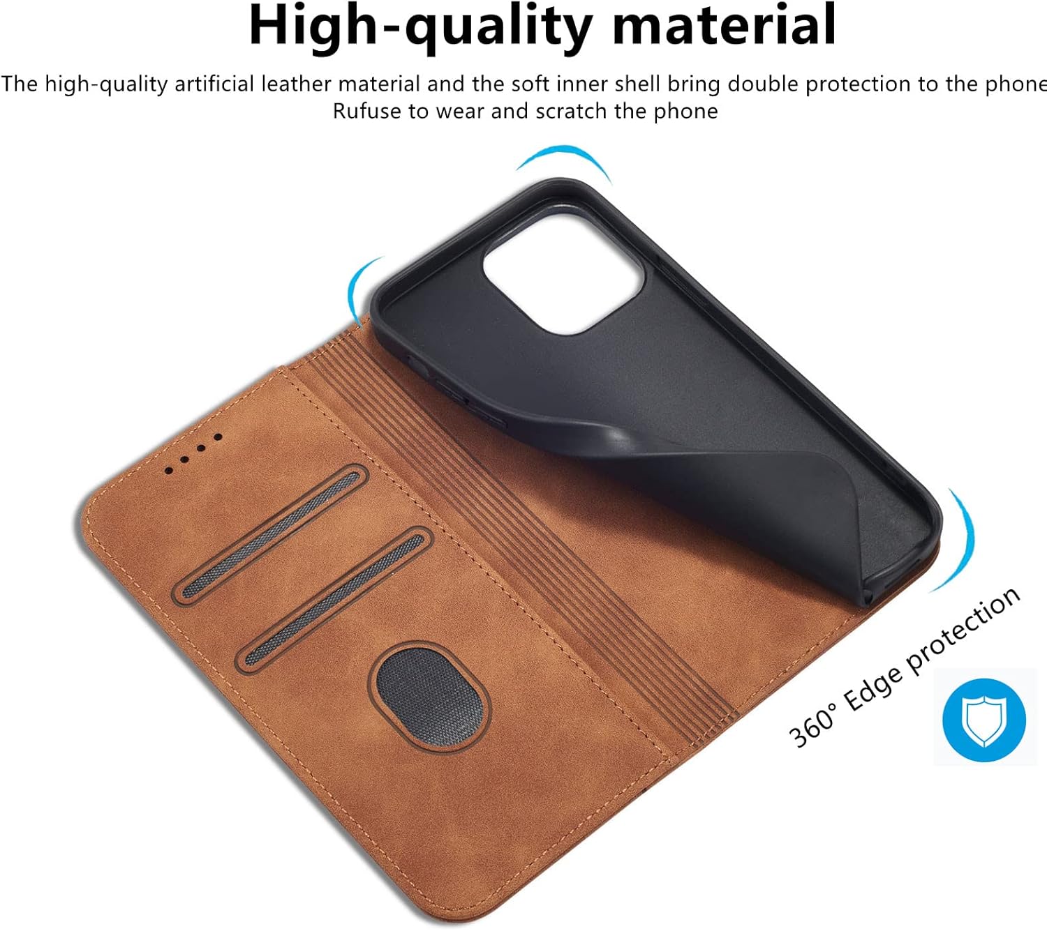 S. Dawezo Etui iPhone 13 Pro Max Skóra PU