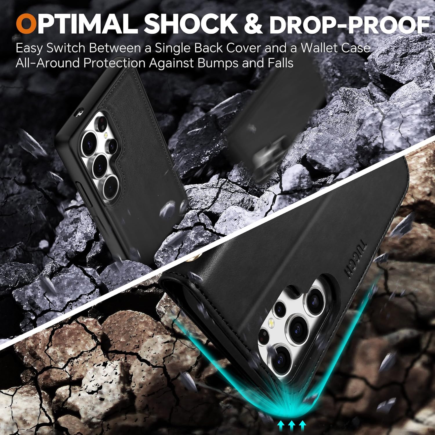 Etui Galaxy S25 Ultra RFID portfel 2w1 magnetyczne TUCCH