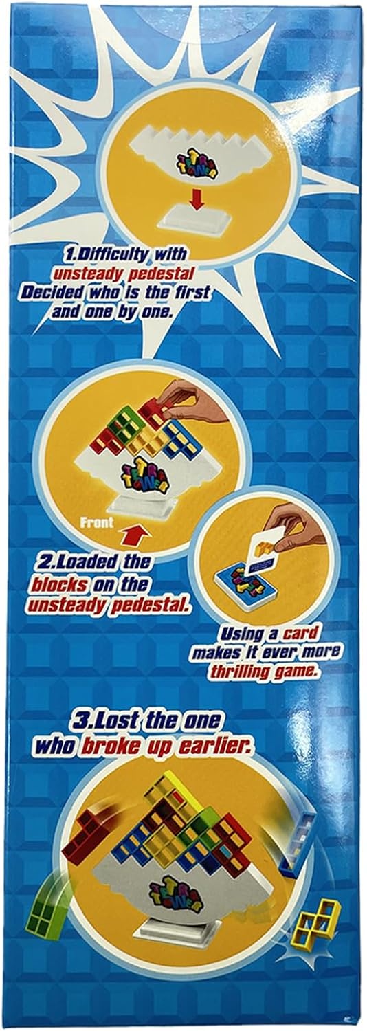 GRA EDUKACYJNA UKŁADANKA TETRA TOWER DLA DZIECI WIEŻA 3D TETRIS