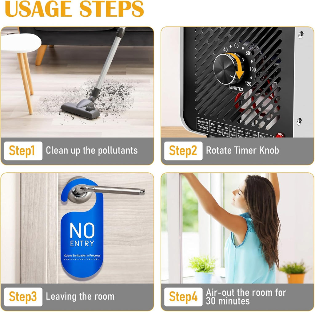 Generator ozonu 30 000 mg/h, do 300m2, timer 120 min