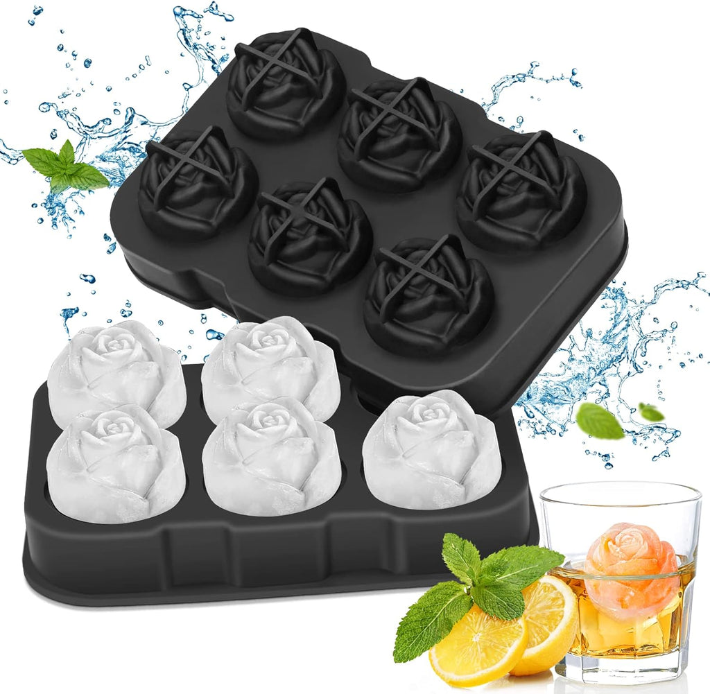 Forma silikonowa na lód z pokrywką 6 kostek BPA FREE