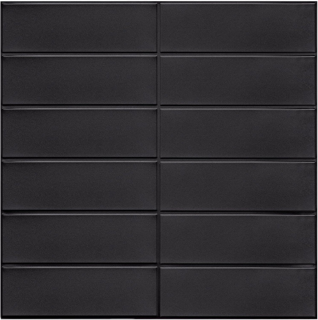 Płytki ścienne 3D WoStick  czarne 10szt samoprzylepne do kuchni łazienki