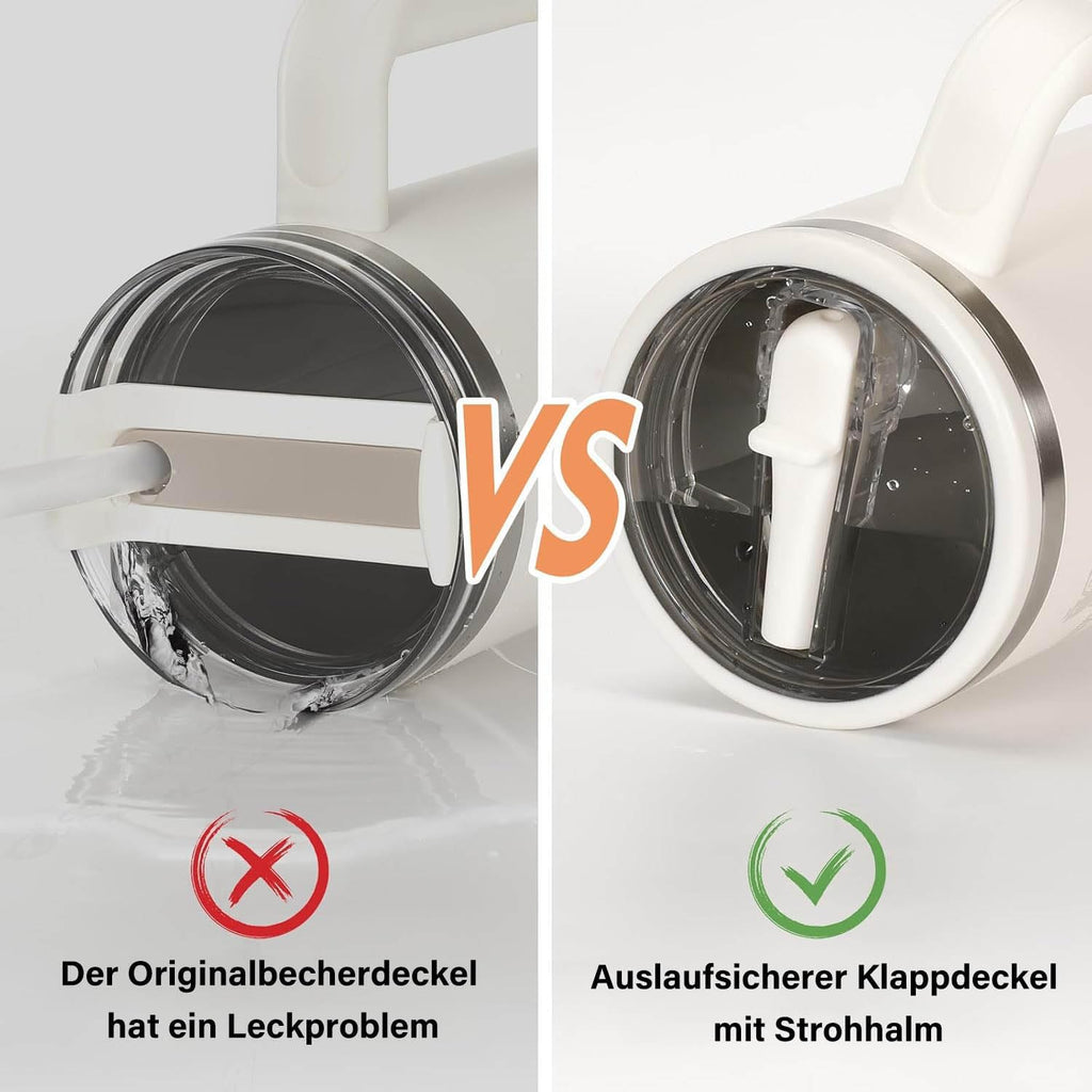 Pokrywki QIMYGIFT do kubków Stanley 40oz + słomki 2 szt. akcesoria