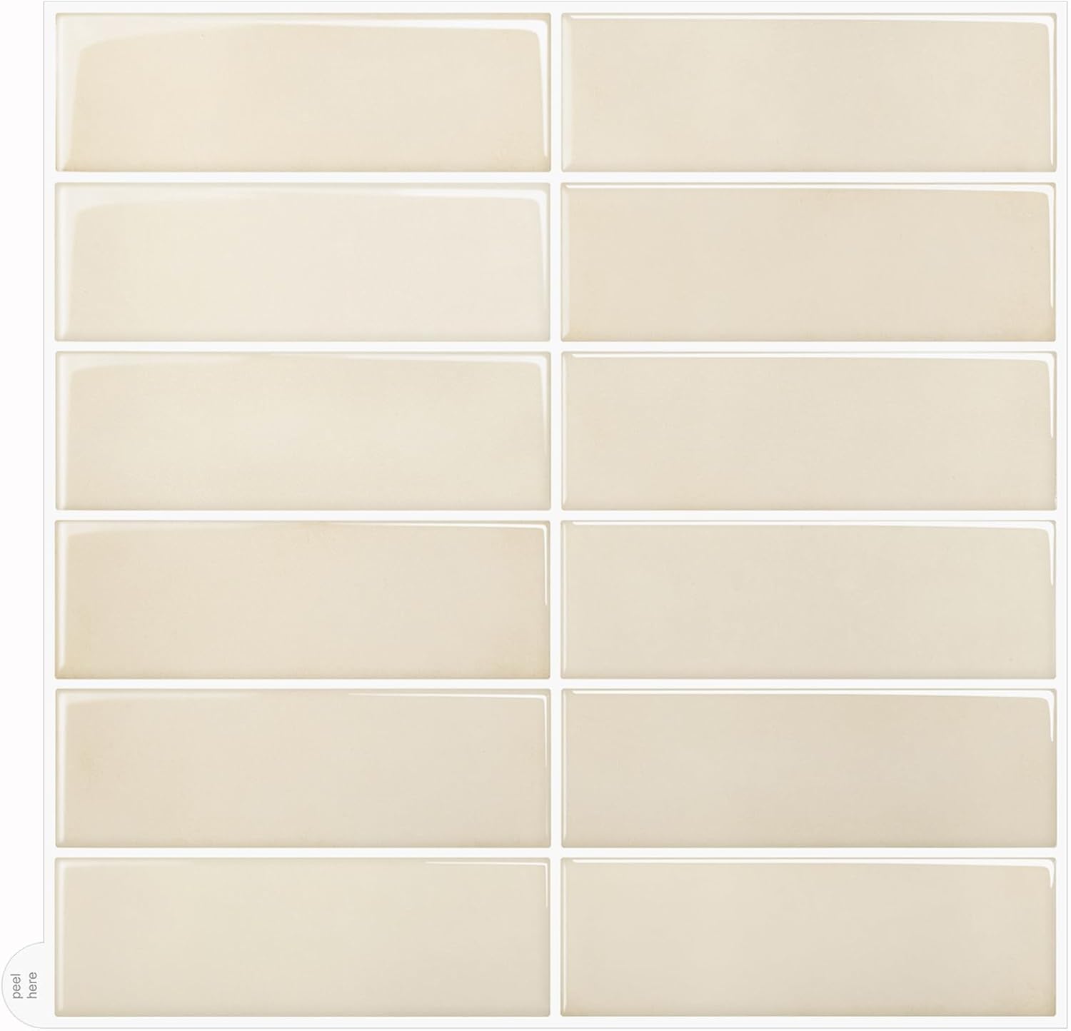 Naklejki 3D beżowe na płytki 10szt 30x30 cm kuchnia łazienka