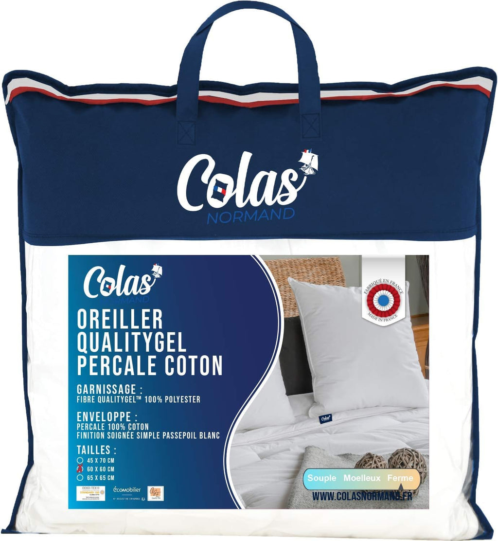 Poduszka Colas 60x60 cm perkal bawełna miękka hotelowa komfort