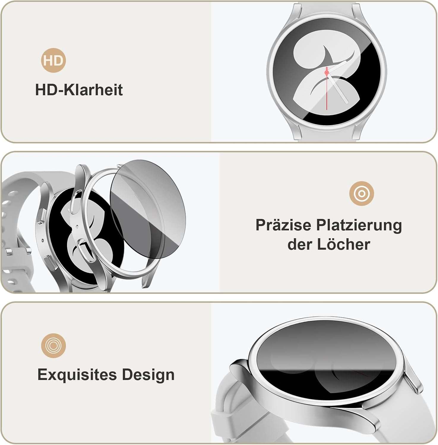 3 szt. Etui pokrowiec do Galaxy Watch 4/5 40 mm