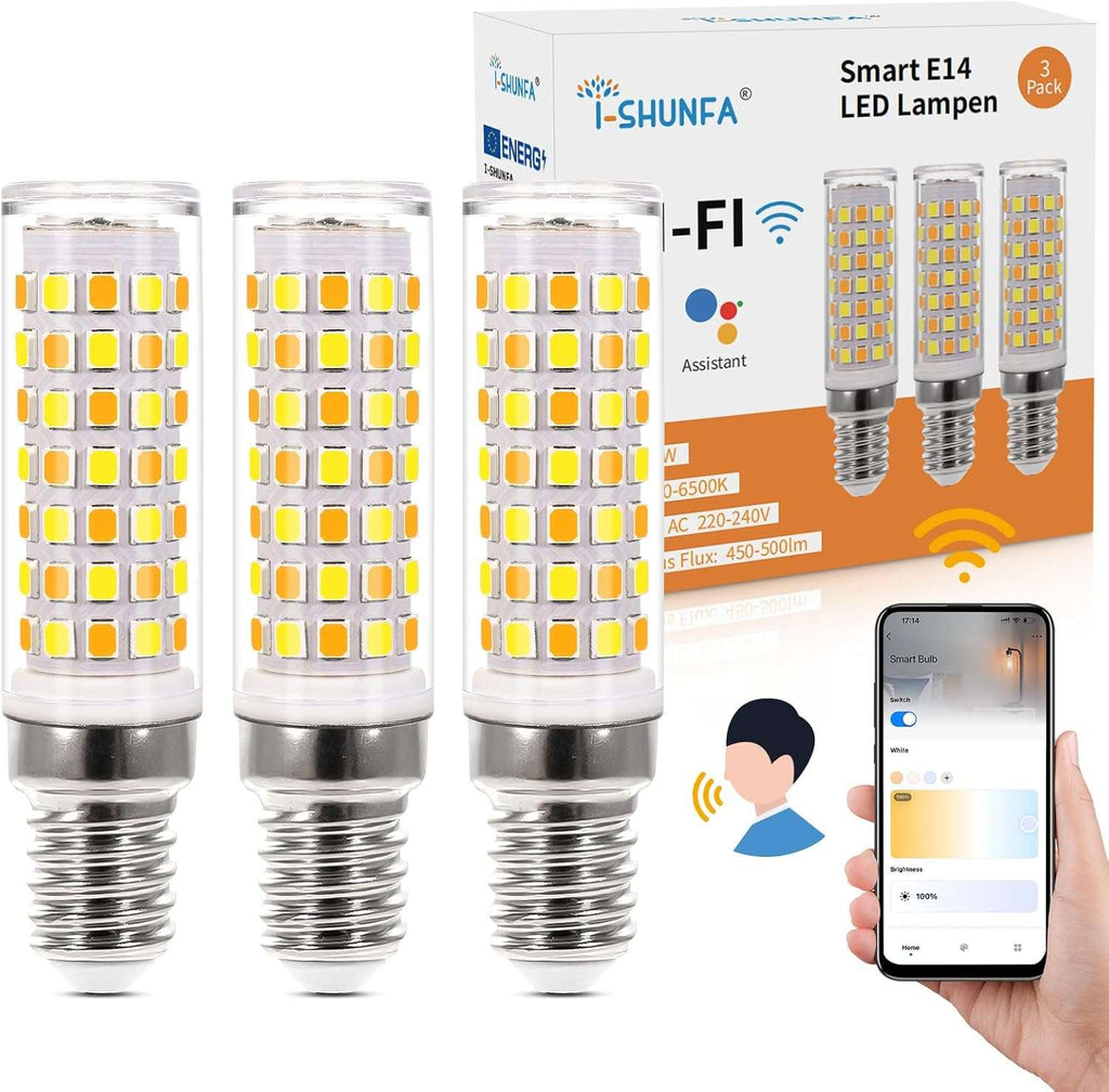 I-SHUNFA Żarówka E14 Wi-Fi Alexa/Google Home, 6W