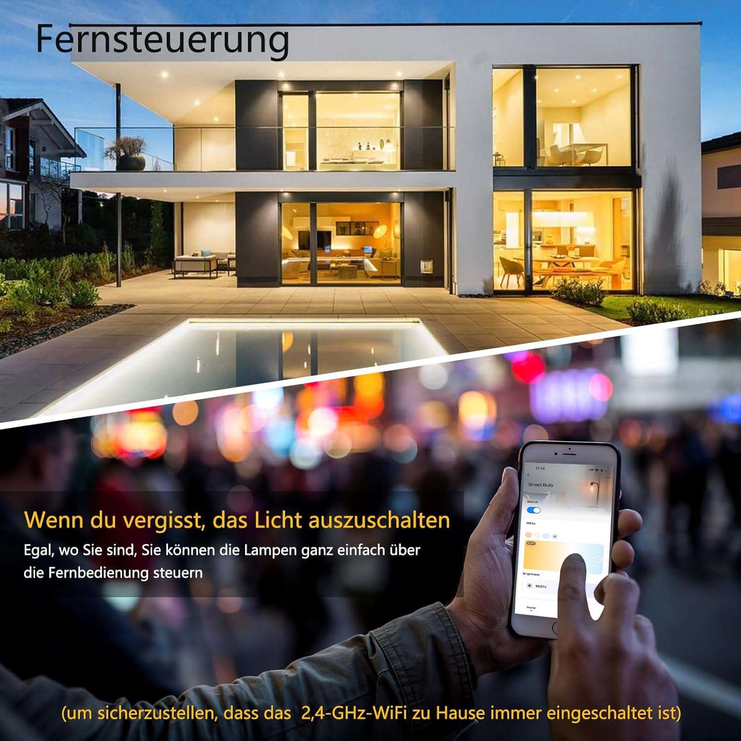 I-SHUNFA Żarówka E14 Wi-Fi Alexa/Google Home, 6W