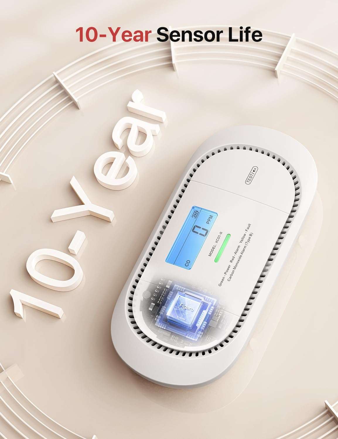 Czujnik czadu X-Sense XC01-R LCD detektor CO 85dB EN50291