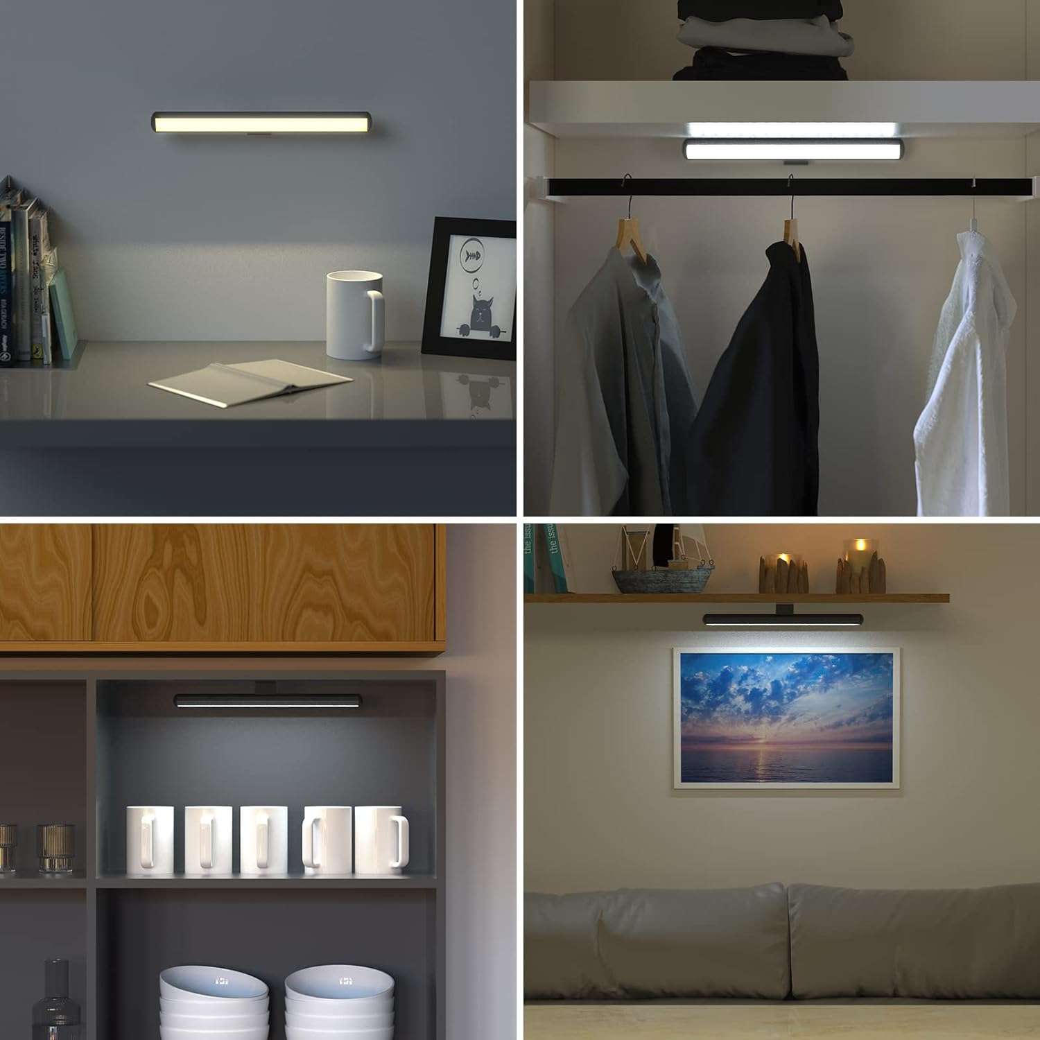 2x Lampa obrazowa LED, magnetyczna, 3 tryby, 4400 mAh