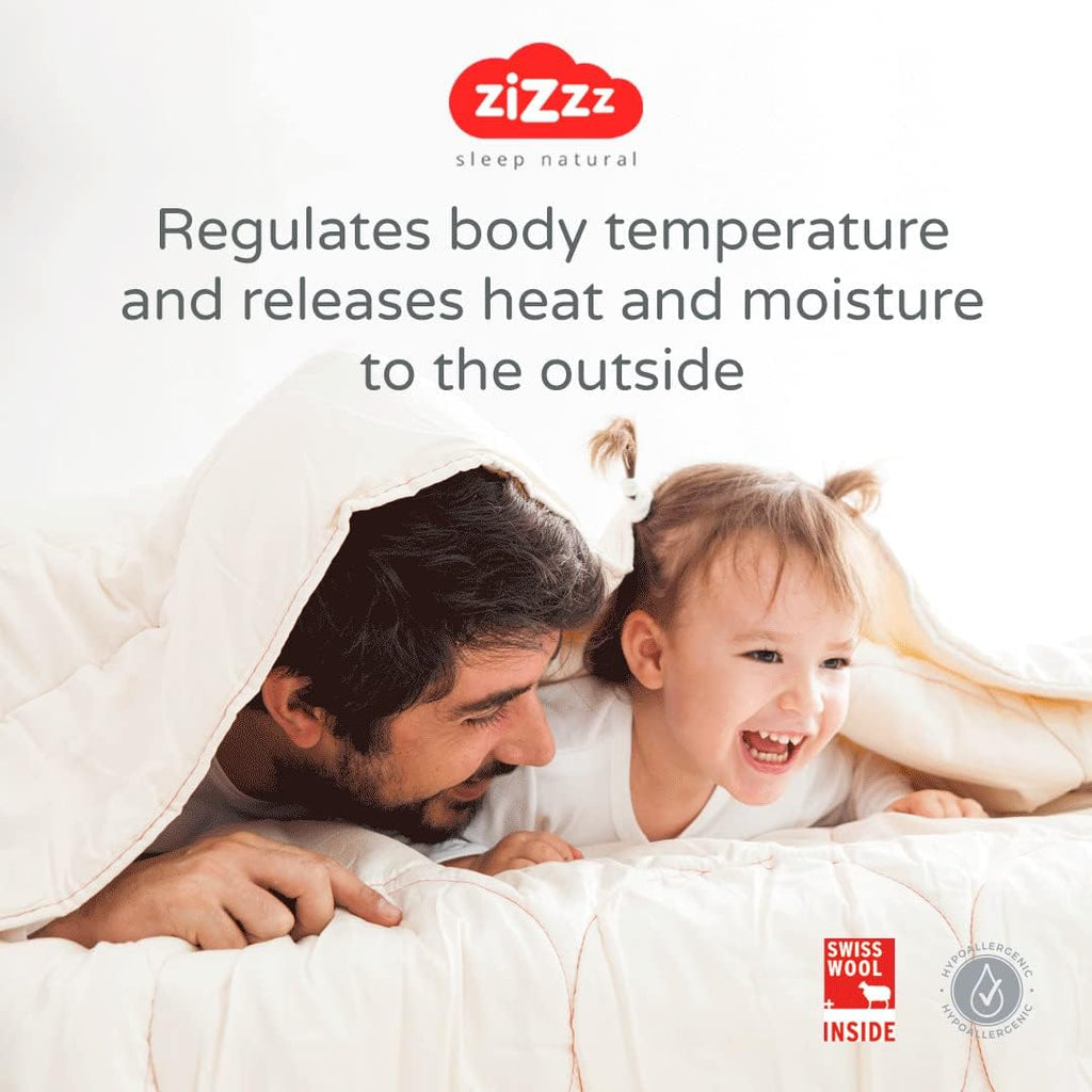 Kołdra dziecięca zizzz 14Z110 100x135 Bio Swisswool 4 pory roku