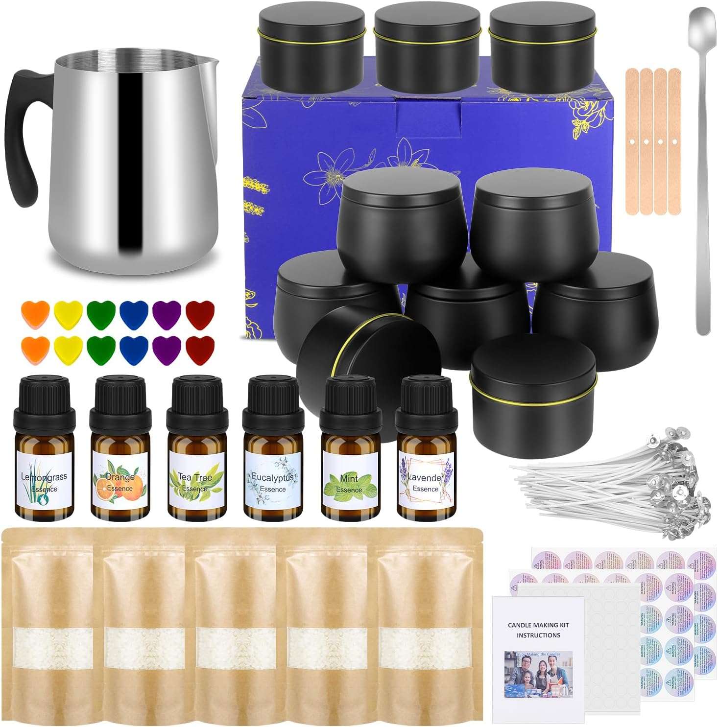 Zestaw do robienia świec Supersun DIY wosk pszczeli 625g komplet
